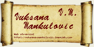 Vuksana Mankulović vizit kartica